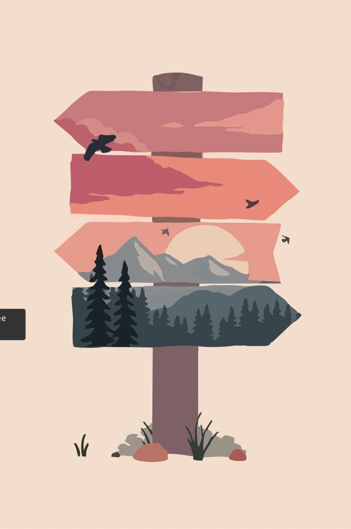 A sign board pointing to a direction labeled 'Our Story', symbolizing narrative of Eravue.