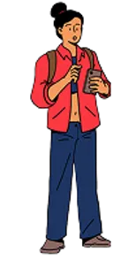 Image of a woman on the phone