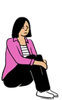 Image of a sitting woman