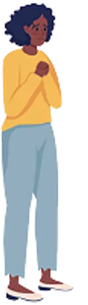 Image of a worried woman