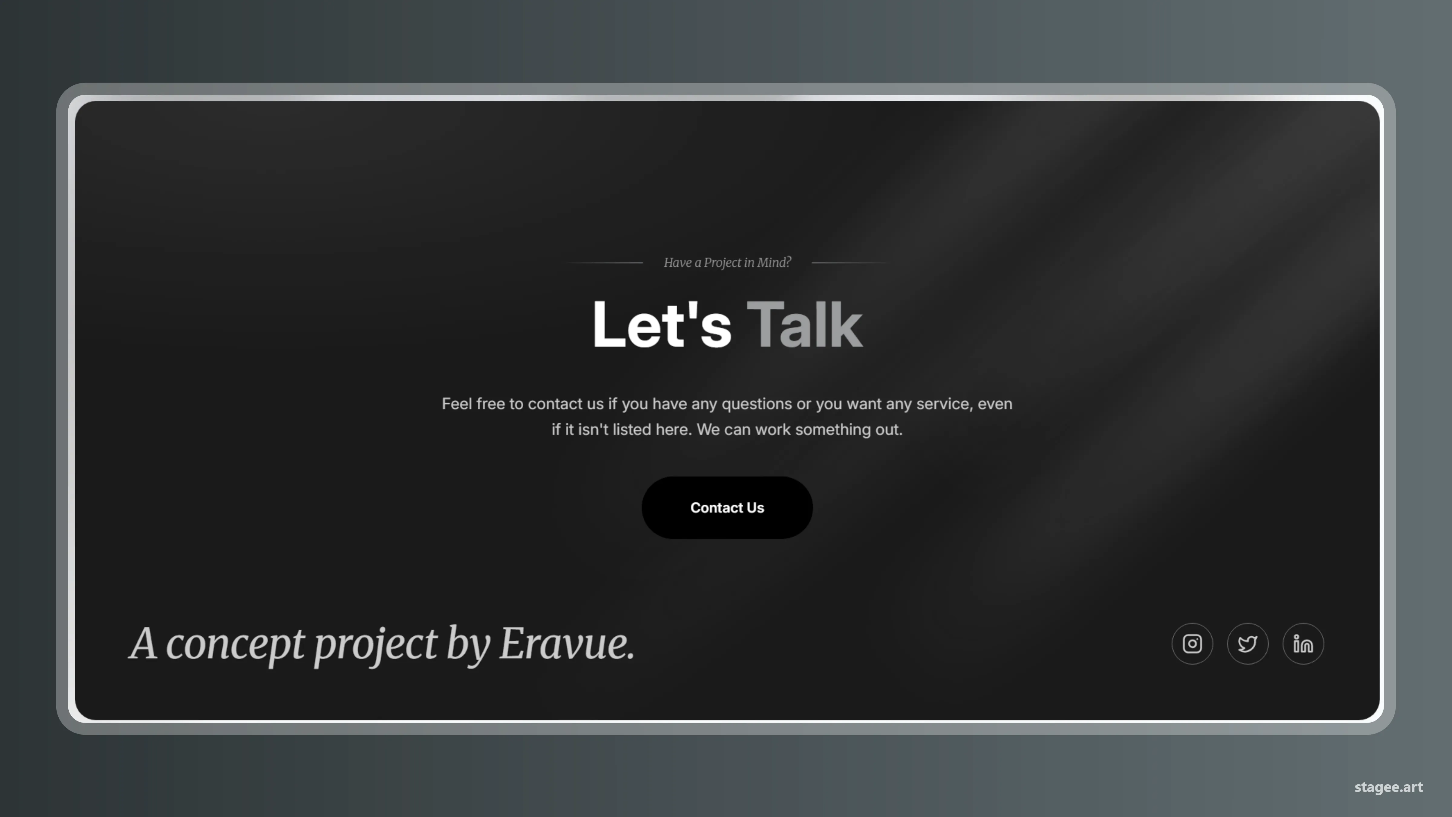 Concept for Studio Showcase