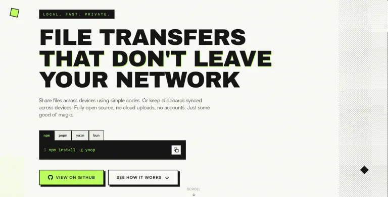 Yoop - File Sharing Reimagined - Yoop Open Source Project UI/UX Design & Web Development project